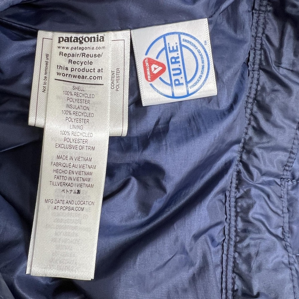 Patagonia Nano Puff Jacket Womens XL Blue Quilted Full Zip Lightweight Insulated - Picture 9 of 15
